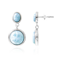 Pendientes en plata con Larimar