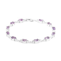 Brazalete en plata con Amatista