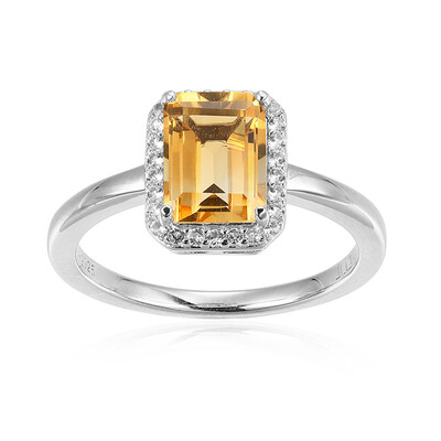 Anillo en plata con Citrino