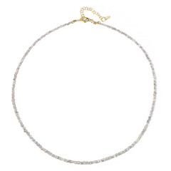 Collar en plata con Hematita plateada