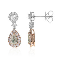 Pendientes en oro con Diamante verde SI1 (CIRARI)