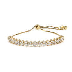 Brazalete en plata con Topacio blanco