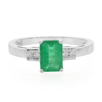 Anillo en plata con Esmeralda de Bahía