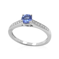 Anillo en platino con Tanzanita AAA