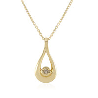 Collar en plata con Diamante chocolate I2