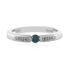 Anillo en plata con Diamante azul I3
