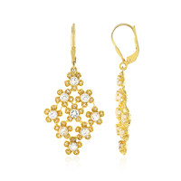 Pendientes en plata con Topacio blanco