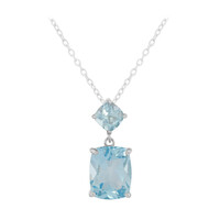 Collar en plata con Topacio azul cielo