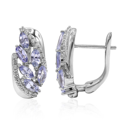 Pendientes en plata con Tanzanita