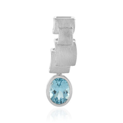 Colgante en plata con Topacio azul cielo (MONOSONO COLLECTION)