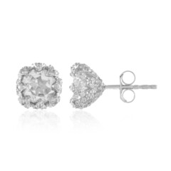 Pendientes en plata con Topacio blanco (de Melo)
