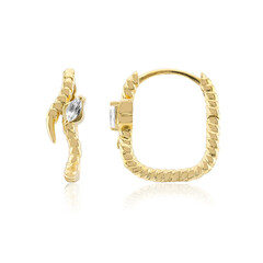 Pendientes en plata con Topacio blanco