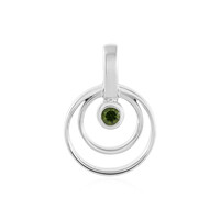 Colgante en plata con Zircón verde