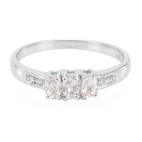Anillo en plata con Turmalina cuprífera rosa