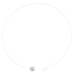 Collar en oro con Perla cultivada de Tahití (TPC)