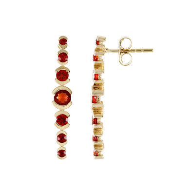 Pendientes en oro con Rubí de Tanzania