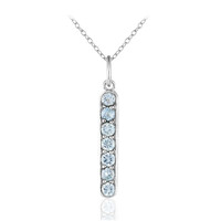 Collar en plata con Zircón azul