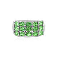 Anillo en plata con Tsavorita