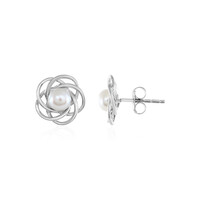 Pendientes en plata con Perla Freshwater