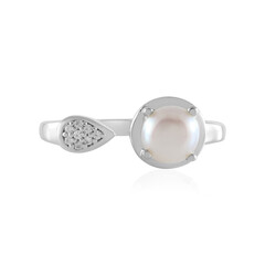 Anillo en plata con Perla blanca Freshwater