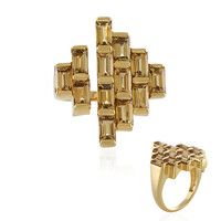 Anillo en plata con Zircón amarillo