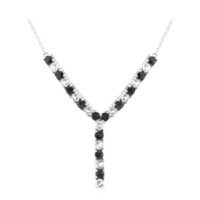 Collar en plata con Zafiro negro
