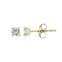 Pendientes en oro con Diamante chocolate VS2