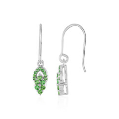 Pendientes en plata con Tsavorita