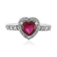 Anillo en plata con Rubí de Madagascar