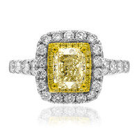 Anillo en oro con Diamante amarillo SI2 (CIRARI)