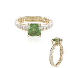 Anillo en oro con Demantoide de Madagascar (de Melo)