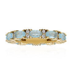 Anillo en plata con Cuarzo azul pastel