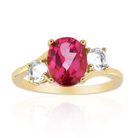 Anillo en plata con Topacio rosa