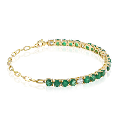 Brazalete en oro con Esmeralda de Zambia AAA (CIRARI)