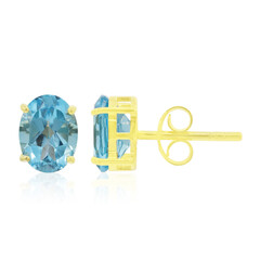 Pendientes en plata con Topacio azul cielo