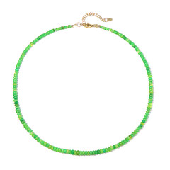 Collar en plata con Ópalo verde