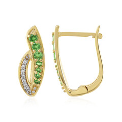 Pendientes en plata con Tsavorita
