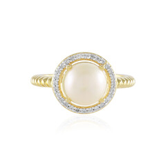Anillo en plata con Perla blanca Freshwater