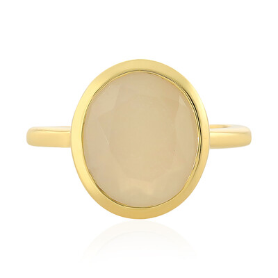 Anillo en plata con Piedra de Luna blanca