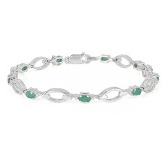 Brazalete en plata con Esmeralda de Socoto