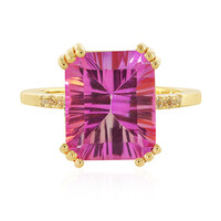 Anillo en plata con Topacio aniversario