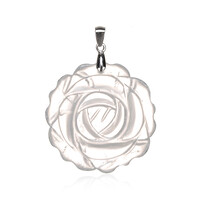 Colgante en plata con Cuarzo blanco