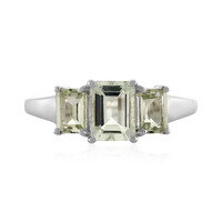 Anillo en plata con Amatista verde