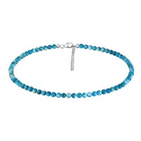 Collar en plata con Apatita azul neón