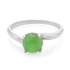 Anillo en plata con Crisoprasa imperial