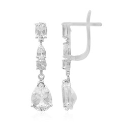 Pendientes en plata con Cuarzo blanco