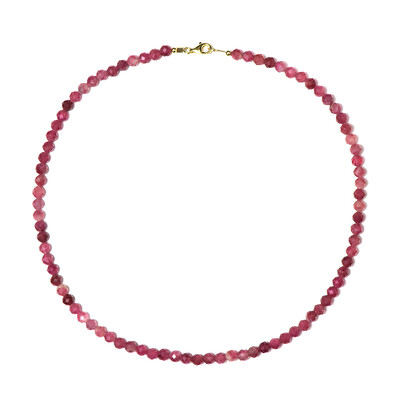 Collar en plata con Turmalina rosa de Nigeria