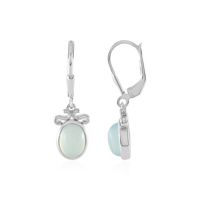 Pendientes en plata con Calcedonia azul