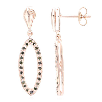 Pendientes en plata con Diamante fantasía