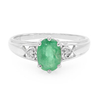 Anillo en plata con Esmeralda de Bahía